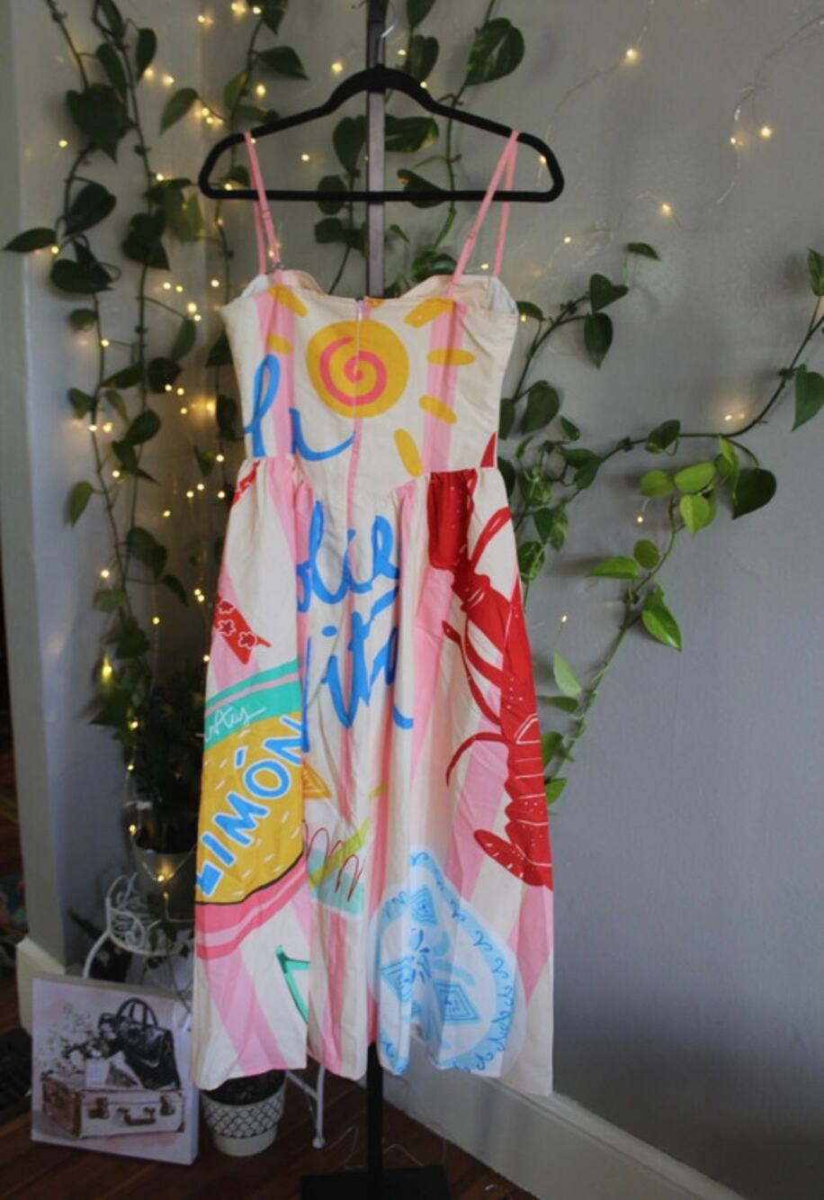 La Dolce Vita Mediterranean Print Midi Dress Medium Moving Sale